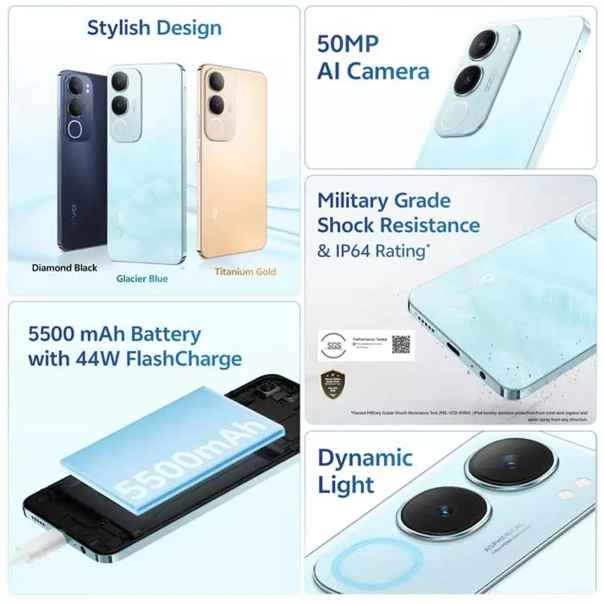 Vivo Y29 5G 4GB+128GB Glacier Blue