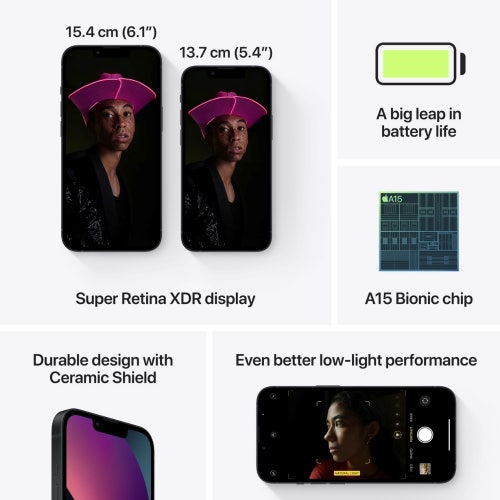 Apple iPhone 13 (128 GB Storage, Midnight)