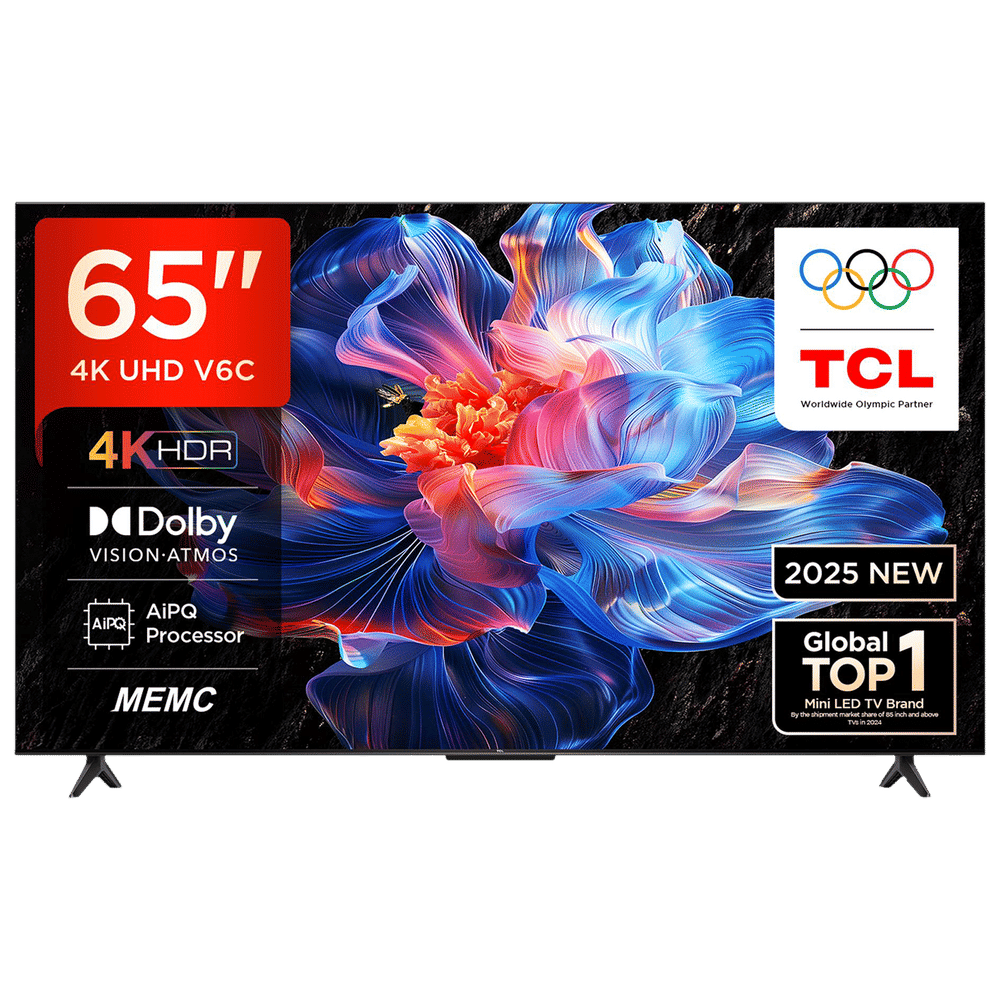 TCL V6C 165.1 cm (65 inch) 4K Ultra HD LED Smart Google TV with Google Voice Assistant (2025 model)