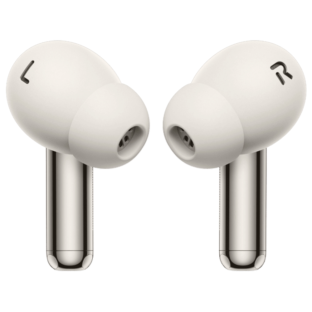 OnePlus Buds Pro 3 TWS Earbuds with Adaptive Noise Cancellation (IP55 Dust Resistant, 43 Hours Playback, Lunar Radiance)