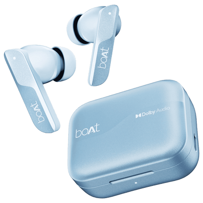 boAt Airdopes 800 TWS Earbuds with Environmental Noise Cancellation (IPX5 Water Resistant, ASAP Charge, Interstellar Blue)