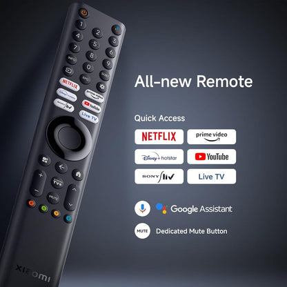Xiaomi X Series 138cm (55 Inch) 4K Ultra HD Google TV - Dolby Vision, HDR 10, Filmmaker Mode, Dolby Audio, 8GB Storage, Google Cast, Miracast, Google Voice Assistant, L55MB-AIN (2025)