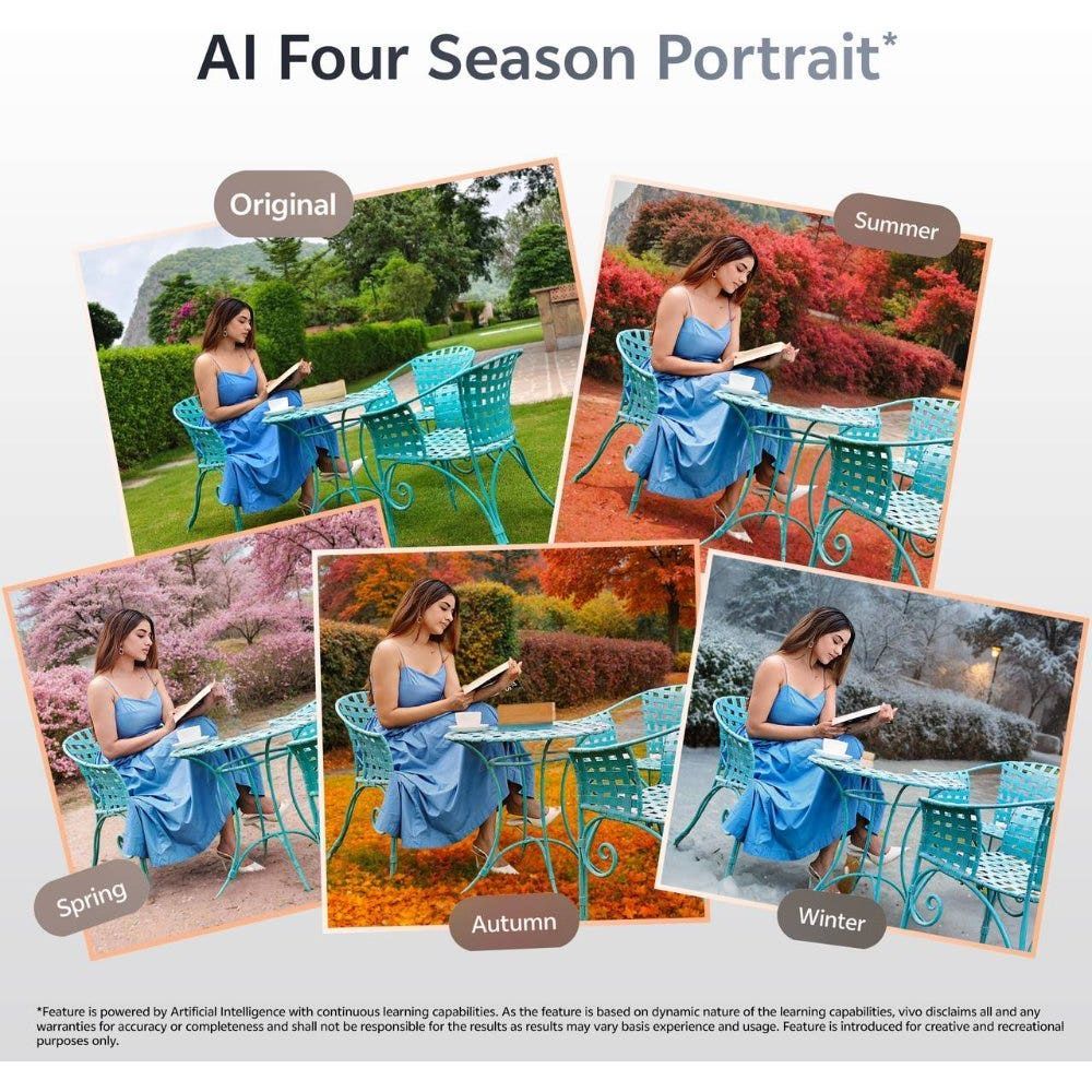 vivo V60 5G (8GB RAM, 256GB ROM, Mist Gray)