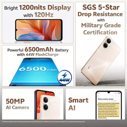 Vivo Y21 5G 4GB+128GB Midnight Blue