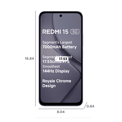 Redmi 15 5G (8GB RAM, 256GB, Sandy Purple)