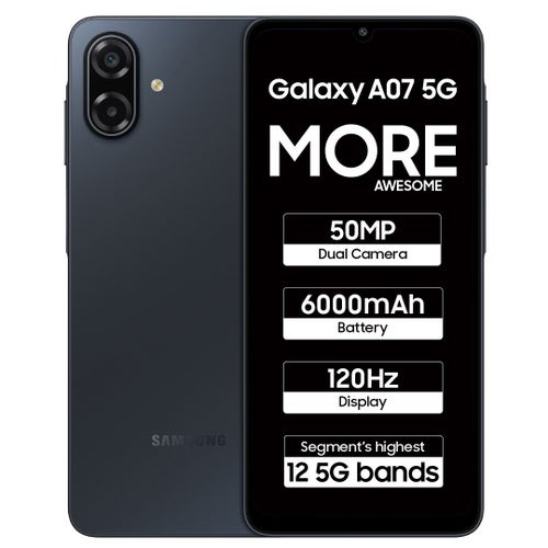Samsung Galaxy A07 5G (4GB RAM, 128GB Storage) Black