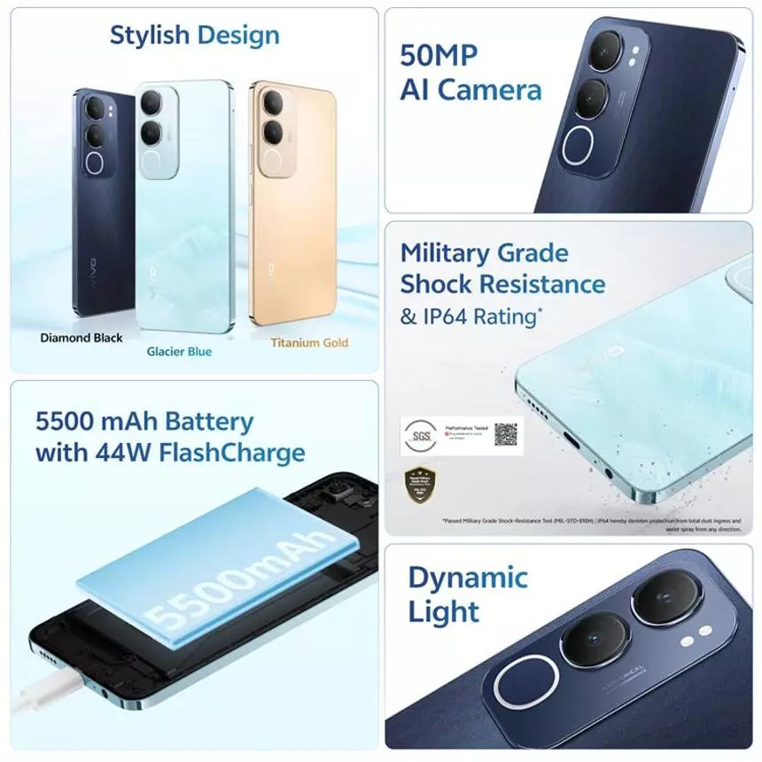 Vivo Y29 5G 4GB+128GB Diamond Black