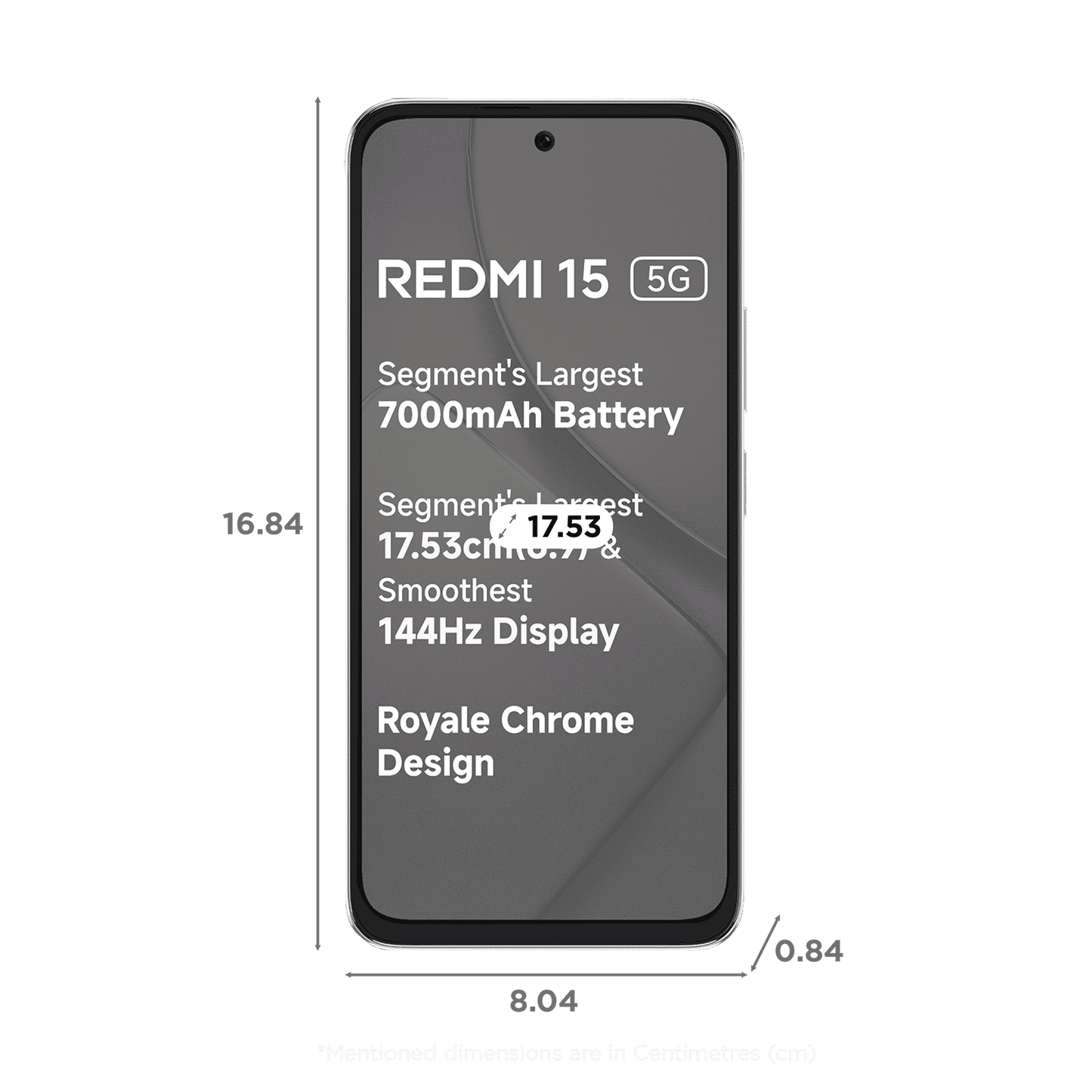 Redmi 15 5G (8GB RAM, 256GB, Frosted White)