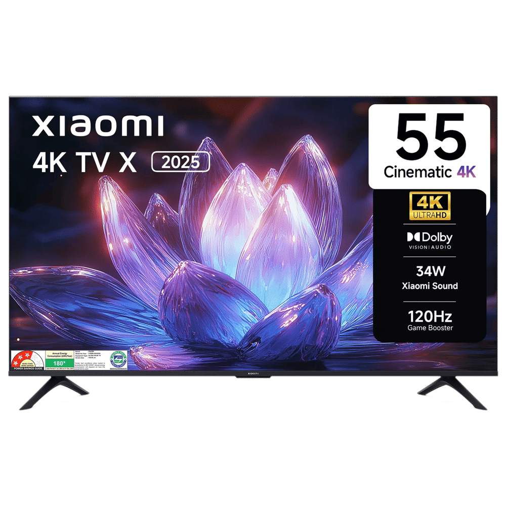 Xiaomi X Series 139.7 cm (55 inch) 4K Ultra HD LED Smart Google TV with Dolby Vision (2025 model)