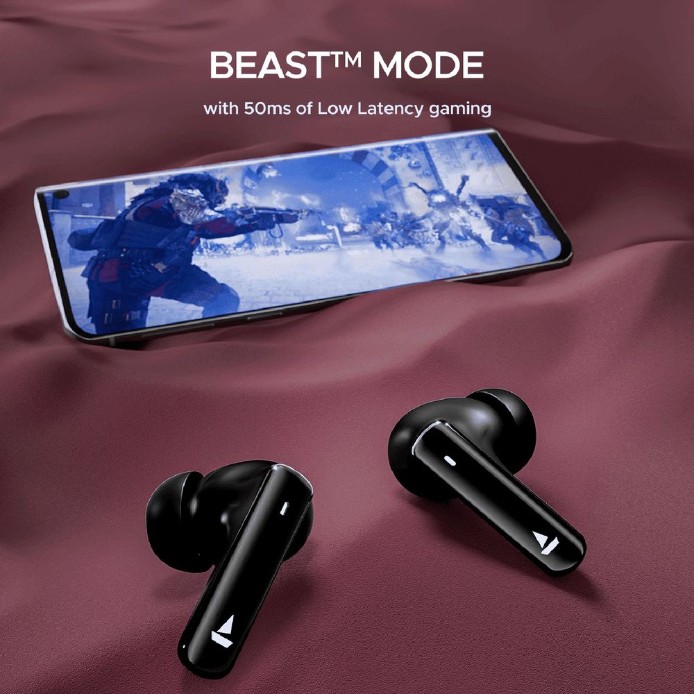 boAt Airdopes Plus 318 TWS Earbuds with Environmental Noise Cancellation (IPX5 Water Resistant, ASAP Charge, Active Black)
