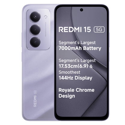Redmi 15 5G (8GB RAM, 256GB, Sandy Purple)