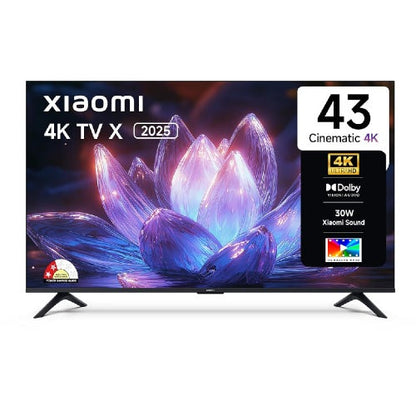 Xiaomi X Series 108cm (43 Inch) 4K Ultra HD Google TV - Dolby Vision, HDR 10, Filmmaker Mode, Dolby Audio, 8GB Storage, Google Cast, Miracast, Google Voice Assistant, L43MB-AIN (2025)