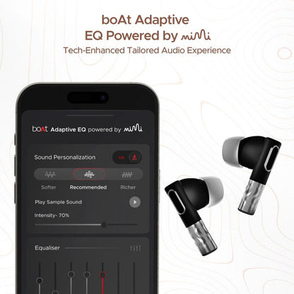 boAt Nirvana Zenith TWS Earbuds with Active Noise Cancellation (IPX5 Water Resistant, 50 Hours of Playtime, Mystique Black)