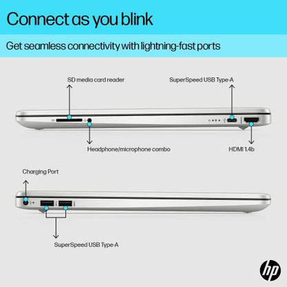 HP 15S Laptop(12th Gen Intel Core i3 1215U / 8 GB RAM/ 512 GB SSD/ 15.6 inch(39.6cm)/ HP FastCharge/ Intel Graphics/ Win11/ MSOffice)fr5009TU