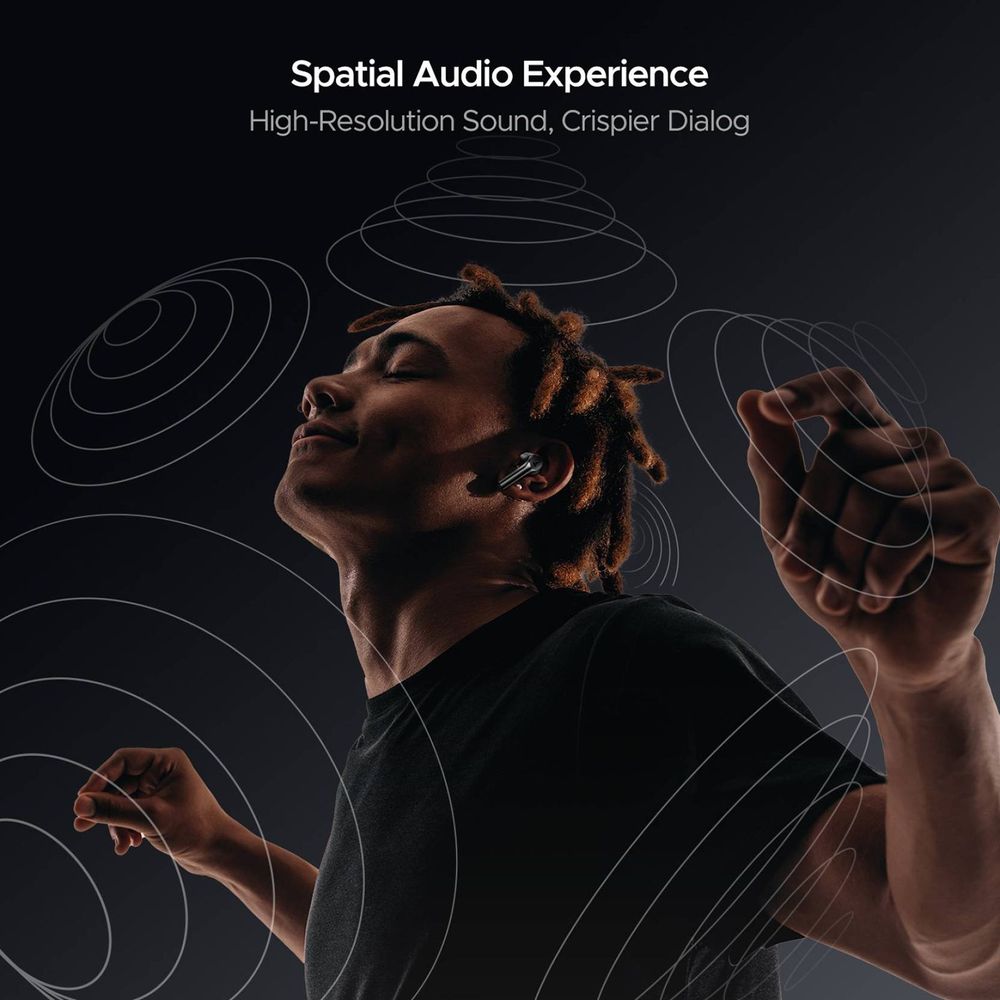 boAt Airdopes 300 TWS Earbuds with AI Environmental Noise Cancellation (IPX4 Water Proof, Splash & Sweat Resistance, 50 Hours Playback, Gunmetal Black)