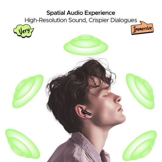 boAt Airdopes 300 TWS Earbuds with AI Environmental Noise Cancellation (IPX4 Water Proof, Splash & Sweat Resistance, 50 Hours Playback, Gunmetal Black)