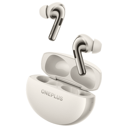 OnePlus Buds Pro 3 TWS Earbuds with Adaptive Noise Cancellation (IP55 Dust Resistant, 43 Hours Playback, Lunar Radiance)