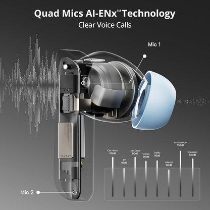 boAt Airdopes 800 TWS Earbuds with Environmental Noise Cancellation (IPX5 Water Resistant, ASAP Charge, Interstellar Blue)