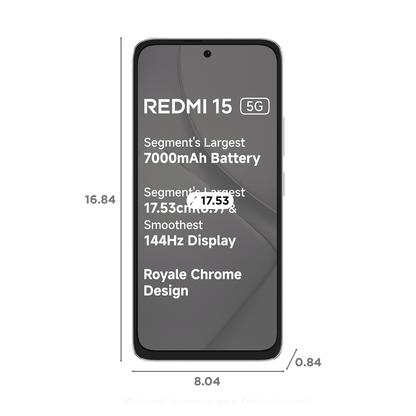 Redmi 15 5G (6GB RAM, 128GB, Midnight Black)