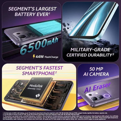 vivo T4x 5G (8GB RAM, 128GB, Pronto Purple)