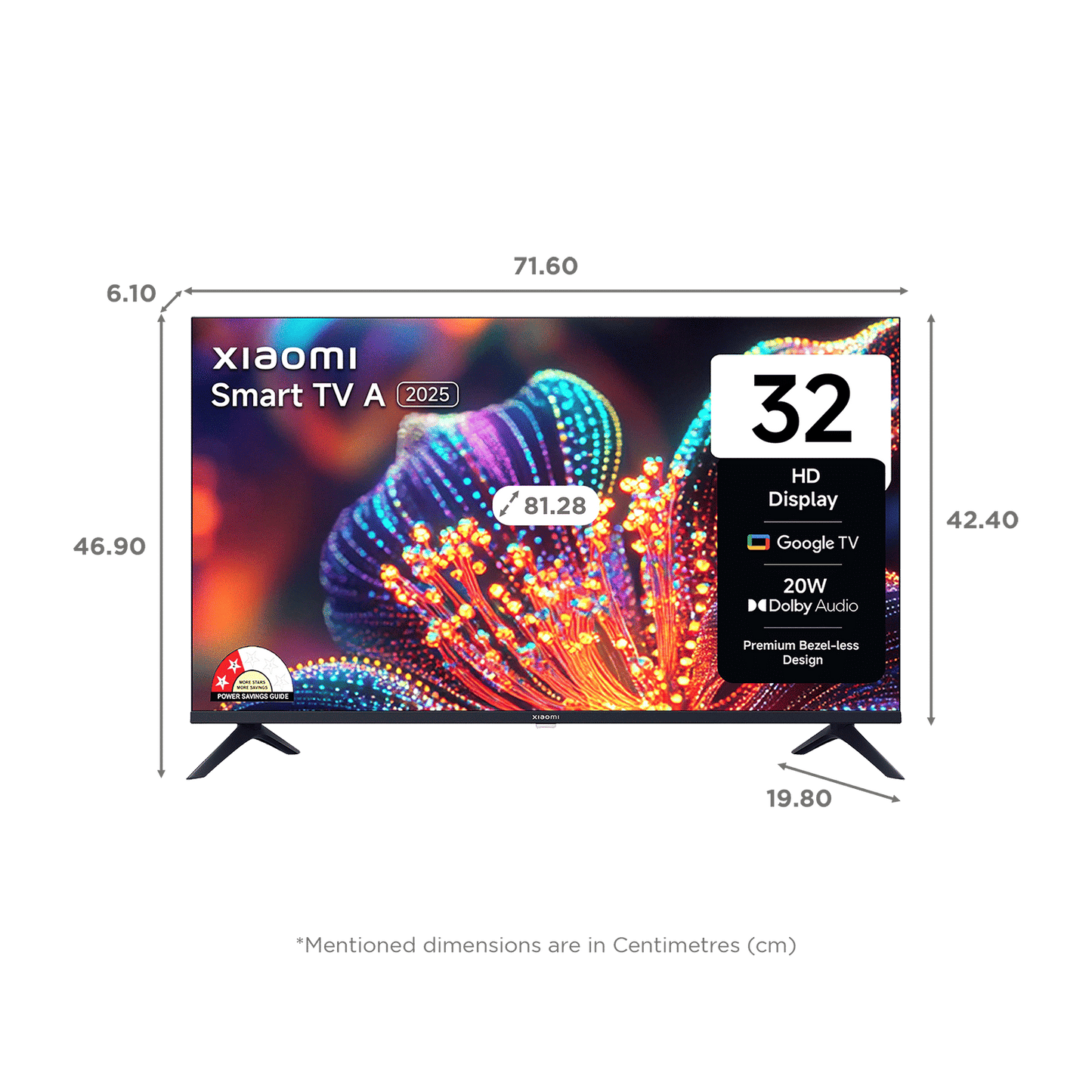 Xiaomi A Series 81.28 cm (32 inch) HD LED Smart Google TV with Dolby Audio (2025 model)