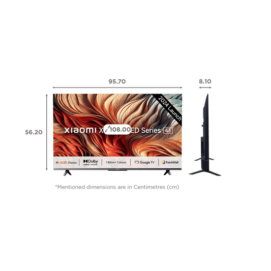 Xiaomi X Pro 109.22 cm (43 inch) QLED 4K Ultra HD Google TV with Dolby Vision & Dolby Atmos