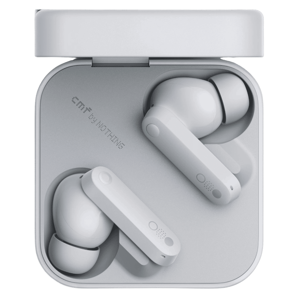 Nothing CMF TWS Earbuds with Active Noise Cancellation (IP54 Water & Dust Resistant, Ultra Bass Technology, Light Grey)