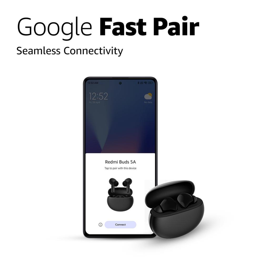 Redmi Buds 5A TWS Earbuds with Active Noise Cancellation (IPX4 Sweat Resistant, 10 Mins Quick Charge, Black)