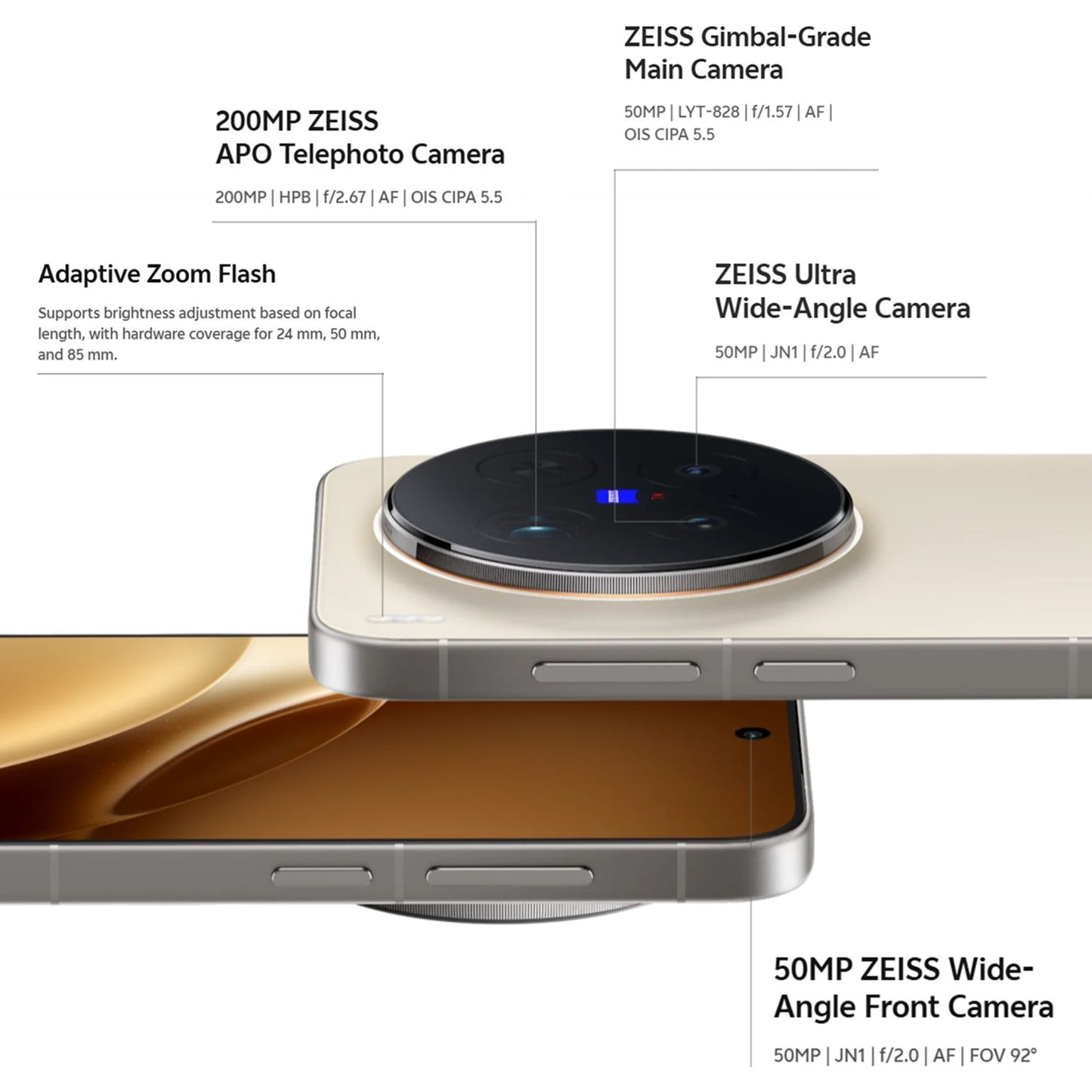 vivo X300 Pro 5G (16GB RAM, 512GB, Dune Gold)