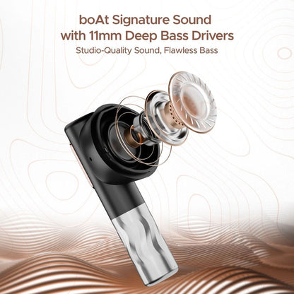 boAt Nirvana Zenith TWS Earbuds with Active Noise Cancellation (IPX5 Water Resistant, 50 Hours of Playtime, Mystique Black)