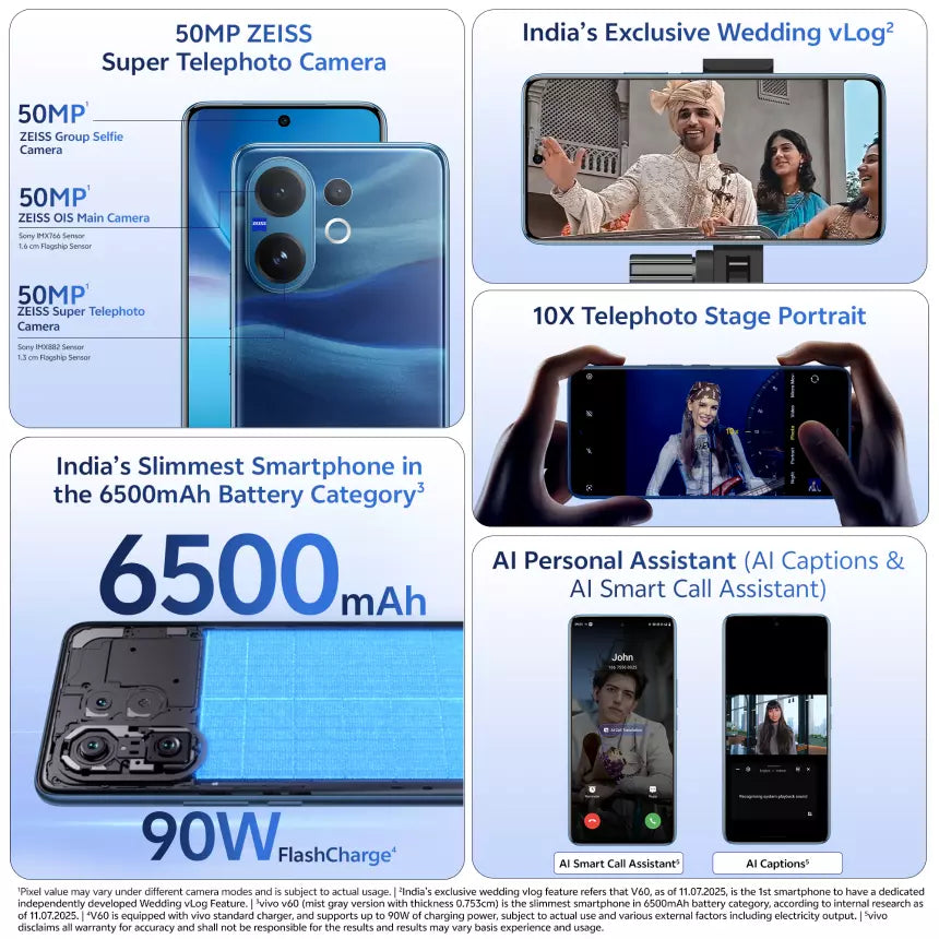 Vivo V60 8GB+256GB Moonlit Blue