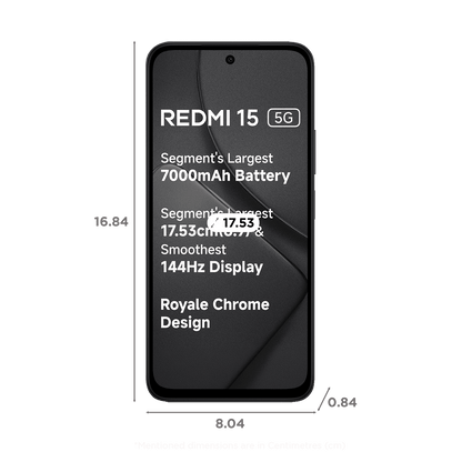 Redmi 15 5G (8GB RAM, 256GB, Midnight Black)