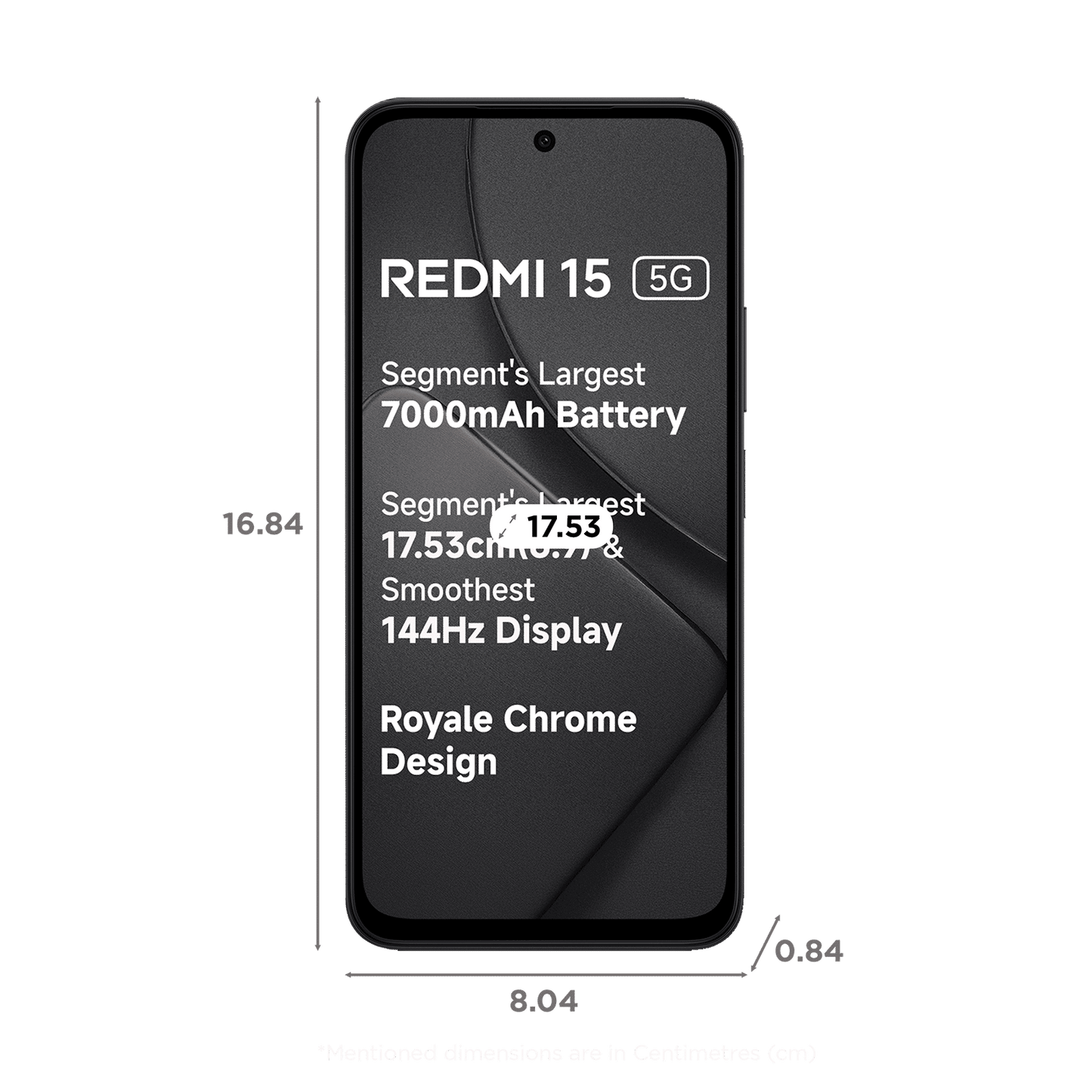 Redmi 15 5G (6GB RAM, 128GB, Midnight Black)