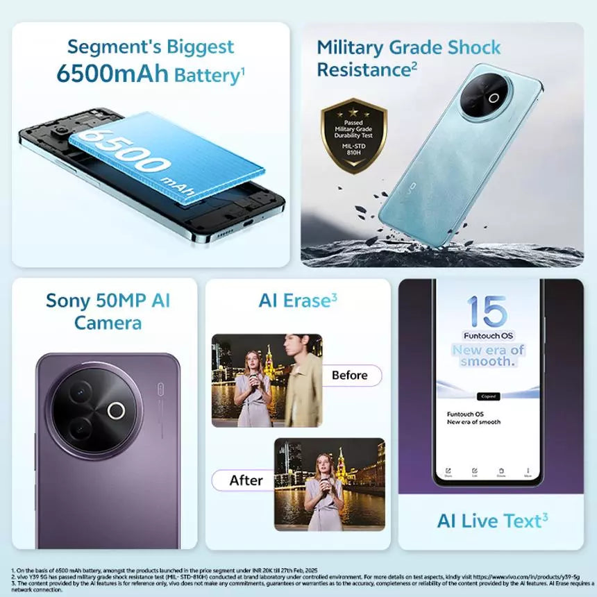 Vivo Y39 5G 8GB+128GB Ocean Blue