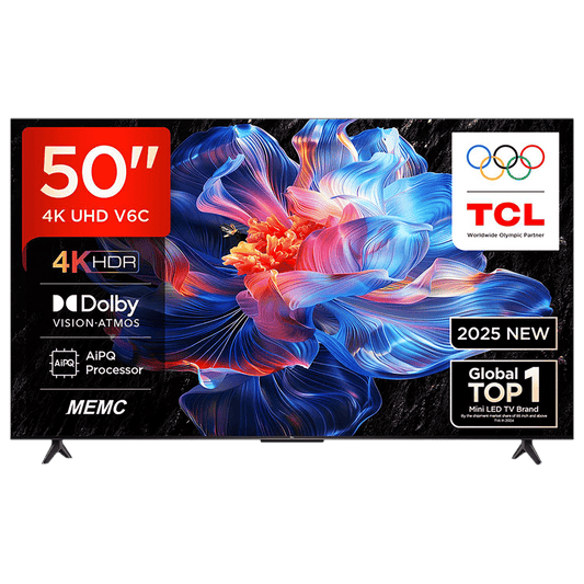 TCL V6C 127 cm (50 inch) 4K Ultra HD LED Smart Google TV with Google Voice Assistant (2025 model)