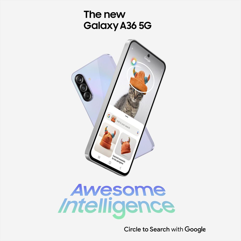 SAMSUNG Galaxy A36 5G (8GB RAM, 128GB, Awesome White)