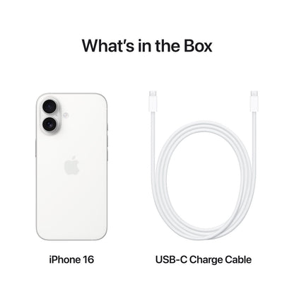 Apple iPhone 16 (128GB Storage, White)