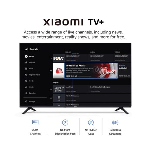 Xiaomi A Series 80cm (32 Inch) HD Google TV - Vivid Picture Engine, Dolby Audio, 8GB Storage, Xiaomi TV+, Google Voice Assistant, Miracast, L32MB-AIN (2025)